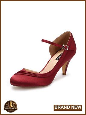 Kitten Heels Women Comfortable Low Heel Satin Evening Dress Wedding Shoes